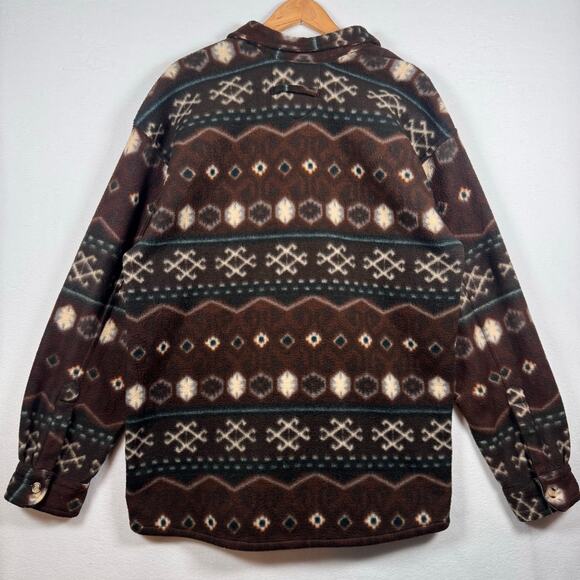 Men's Shacket Shirt Jacket Button Up Navajo Print Western Warm Outdoor size XL - Picture 2 of 6